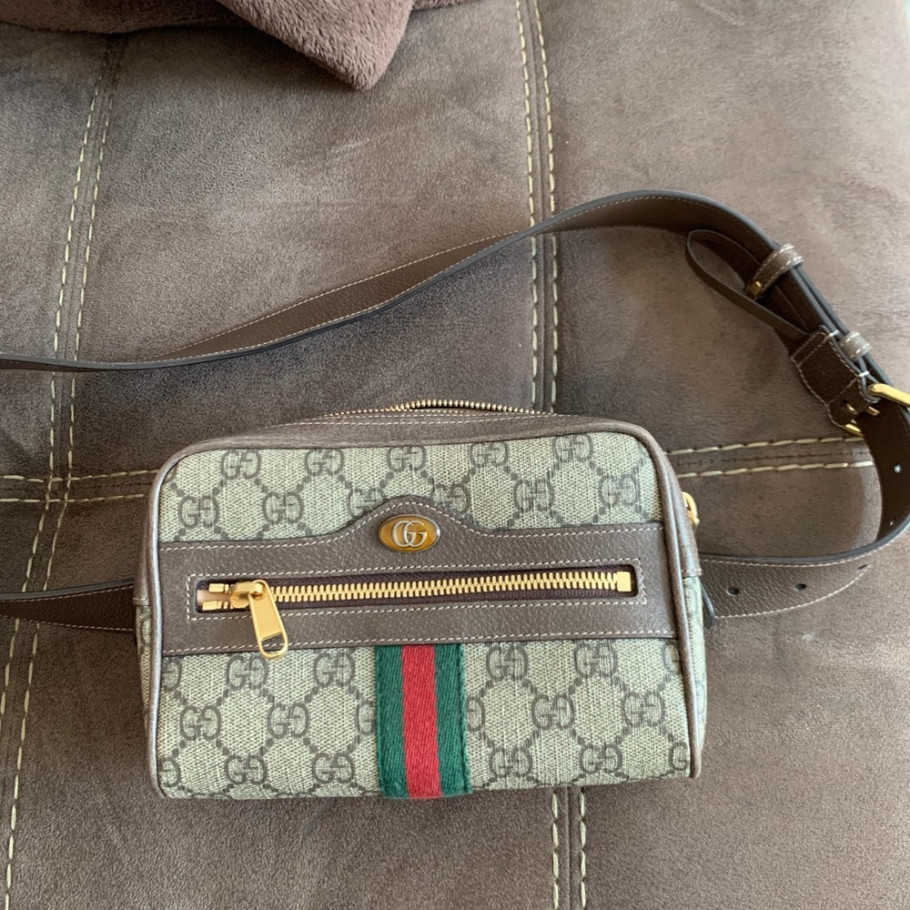 Gucci ophidia gg supreme small belt bag